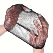 Resim Kadınlar ve Erkekler için Nefes Alabilir Siyah File Peruk Kapağı - Esnek, Rahat Tasarım Elastik Bantlı, Hafif ve Günlük Kullanım İçin Güvenli, 7.01cm x 4.72, Sağlam Peruk Kapağı | Sıkı Oturan Şapka 
