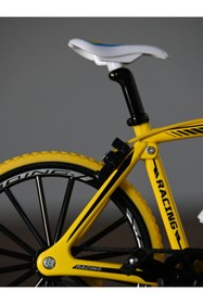 Resim bebeym Metal 1:10 Oyuncak Bisiklet - Die Cast Bisiklet - Model Bisiklet - Sarı 