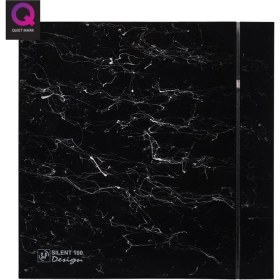 Resim Soler&Palau Dekoratif Siyah Mermer Havalandırma Fanı Marble Black Silent 100 Cz Design Ultra Sessiz Banyo Wc Aspiratörü Soler Palau Estetik Dizayn 
