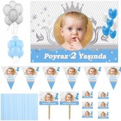 Resim Prens Kral Doğum Günü Süsleme Ve Magmet Seti Gümüş Hdts116 +3 