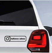 Resim Instagram Logo Kişiye Özel Hesap Ismi Sticker, Oto Etiket, Tuning, Modifiye, Arma, 