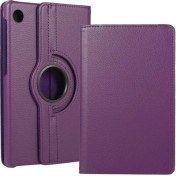 Resim CoverZone Lenovo Tab M10 TB-X505F 10.1" Dönerli Standl Kılıf 360 Derece Dönerli Standlı Mor 