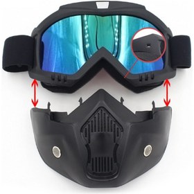 Resim ERMAK MOTOR MASKE MOTORCU MASKESİ KORUYUCU TAM YÜZ KASK ALTI MASKE 