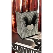 Resim Oasis Life Taşlı Ruhsat Kılıfı Kalp Ayna ve Tüy Koleksiyon 