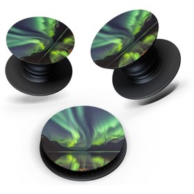 Resim Kılıfland Desenli Pop Socket Kuzey Işıkları Telefon Parmak Tutucu Popsocket Stand 