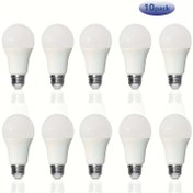 Resim 10 adet A60 LED Enerji Tasarruflu Ampul, 9W E27 Taban, 3000K/4000K/6500K Seçenekler, Ayarlanamaz - Ev ve Ticari Kullanım İçin Mükemmel 