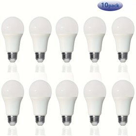 Resim 10 adet A60 LED Enerji Tasarruflu Ampul, 9W E27 Taban, 3000K/4000K/6500K Seçenekler, Ayarlanamaz - Ev ve Ticari Kullanım İçin Mükemmel 