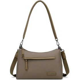 Resim Smart Bags Twill Dimi Kumaş Kadın Omuz Çantası 3325 Kahve 