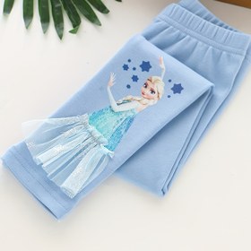 Resim Prenses Kız Çocuk Taytı - Elsa, Snow White, Deniz Kızı Prenses Pantolonu, Lacivert & Turkuaz Detaylı, Yumuşak Günlük & Parti Kıyafetleri Doğum Günü, Cadılar Bayramı, Prenses Partileri için - Resmi Kız Çocuk Giyim, Prenses Elbisesi 