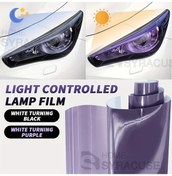 Resim Globalbloom Uv Işığına Duyarlı Renk Değiştiren Far Filmi Siyah 300x2000mm Su Geçirmez Çizik Onarım 