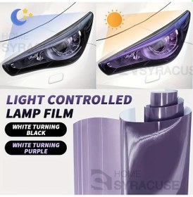 Resim Globalbloom Uv Işığına Duyarlı Renk Değiştiren Far Filmi Siyah 300x2000mm Su Geçirmez Çizik Onarım 