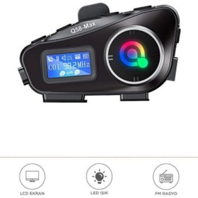 Resim BGGTech Uzun Menzilli Q58-MAX Bluetooth Intercom Motosiklet İçin Kask Kulaklık Seti 