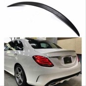 Resim Mercedes W205 C Serisi (2015-2021) Arası Uyumlu AMG Görünüm Spoiler / Piano Black 