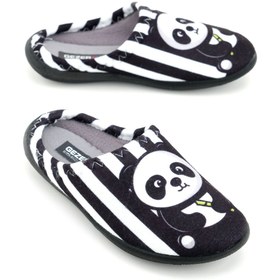 Resim Gezer Erkek Çocuk Kışlık Panda Ev Bahçe Rahat Taban Gondol Terlik 