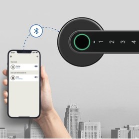 Resim AlGeliyo Multlock Smart Handle - Akıllı Kapı Kolu Geçiş Kontrol Sistemi Mul-t-lock Smart Handle Mat Siyah 