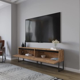 Resim Aymobsan Perla Tv Ünitesi , Tv Sehpası , Düşer Kapak Tv Ünitesi , Metal Ayaklı Tv Ünitesi Atlantik Çam 