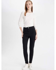 Resim Defacto Rebeca Skinny Fit Normal Bel Bilek Boy Dar Paça Jean Pantolon C7610AX24AUNM40 Siyah 
