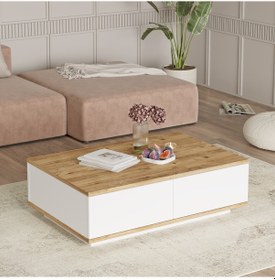 Resim Robin Home Loft Orta Sehpa 2 Kapaklı Çam-Beyaz 
