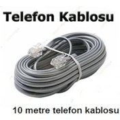 Resim 10 Metre Hazir Soketli Telefon Adsl Modem Hat Kablosu 