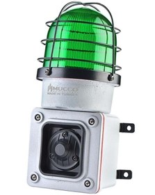 Resim MUCCO Es125 Serisi 7 Sesli Çakar Kafesli Endüstriyel Siren Snt-es12513-d-85-260v Ac - Dc - Yeşil 