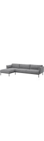 Resim IKEA Gri Lüks Kanepe - Uzanma Koltuklu 4'lü Kanepe 