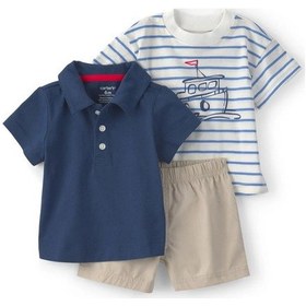 Resim Carter's Erkek Bebek Body Şort Set 1u744110 Mavi 