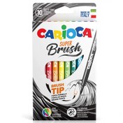 Resim Nessiworld Carioca Keçeli Boya Süper Brush Fırça Uçlu 10'lu 42937 
