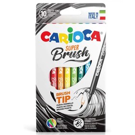 Resim Nessiworld Carioca Keçeli Boya Süper Brush Fırça Uçlu 10'lu 42937 