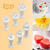 Resim 3'lü Set Aşk Yıldızı Bahar Basın Kalıbı Sevgililer Günü Çikolata Fondan Kalıbı Kurabiye Basın Kalıbı DIY Kek Pişirme Süsleme Aracı 