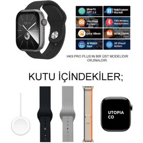 Resim Teknotopia HK9 Pro Max Plus Akıllı Saat 45mm Amoled Ekran Gen4 2GB Hafıza ChatGPT Android Ios Uyumlu 