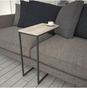 Resim PASİFİC HOME Callen Yan Sehpa, Metal Tekerlekli Yan Sehpa ,beyaz Meşe 