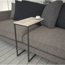 Resim PASİFİC HOME Callen Yan Sehpa, Metal Tekerlekli Yan Sehpa ,beyaz Meşe 