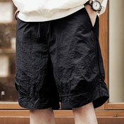 Resim Erkekler için Rahat Yazlık Şortları - Bol Kesim, Hafif, Bağcıklı Bel, Esnek Olmayan Polyester, Orta Yüksek, Dış Mekan ve Yürüyüş Şortları, Dış Mekan Rahat Giyim | Kargo Cep Şortları | Hafif Şortlar 