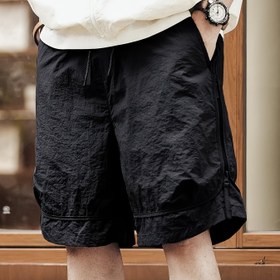 Resim Erkekler için Rahat Yazlık Şortları - Bol Kesim, Hafif, Bağcıklı Bel, Esnek Olmayan Polyester, Orta Yüksek, Dış Mekan ve Yürüyüş Şortları, Dış Mekan Rahat Giyim | Kargo Cep Şortları | Hafif Şortlar 