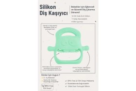Resim Tp Buğz Açık Yeşil Bebek Silikon Diş Kaşıyıcı 