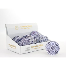 Resim Taşlı Nazar Boncuklu Yuvarlak El Aynası İnce 