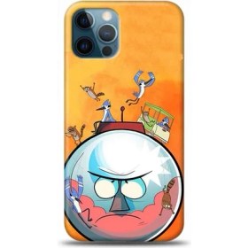 Resim Marselit iPhone 12 Pro Sürekli Dizi Regular Show Benson Tasarımlı Telefon KILIFI-RS06 