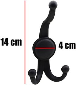 Resim Badem10 Karataş Askılık Portmanto Vestiyer Banyo Dolap Elbise Askısı Sert Plastik Siyah (5 ADET) 