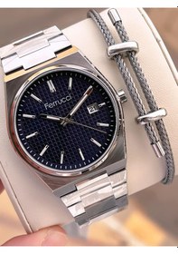 Resim Ferrucci Nişan Ve Takım Elbiselere Özel Takvimli Kadran 2 Yıl Garantili Spor Erkek Kol Saati J3625.3 Gümüş 