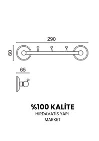 Resim Çelik Banyo Paslanmaz Pirinç Bella Boncuk Üçlü Askılık Gri 