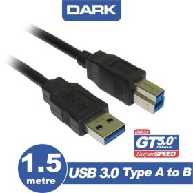Resim Dark 1.5 metre USB 3.0 Printer Yazıcı Kablosu (DK-CB-USB3PRNL150) 