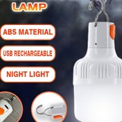Resim 1 adet Şarj Edilebilir LED Dış Mumluk, Taşınabilir Gece Lambası, ABS Malzeme, Acil Durum, Yürüyüş, Kamp, Çadır Aydınlatması için Çok Fonksiyonlu İç Lamba 