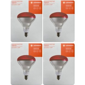 Resim (4 Adet) Osram Ledvance 150W (Kırmızı Işık) Infrared Isıtıcılı Lamba E27 Duylu (Kalın Duy) 