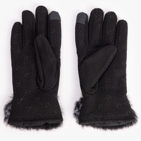 Resim Kadın Suni Kürk Detaylı Şişme Kayak Eldiveni 