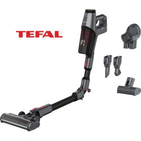 Resim Tefal Lüks Flex Kablosuz Dikey Şarjlı Süpürge Evcil Hayvan Dostu LED Işıklı Başlık Kablosuz ve Torbasız Tasarım 