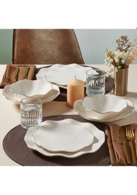Resim Güral Nesrin 26 Parça 6 Kişilik Yemek Takımı Altın 