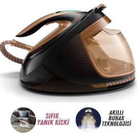 Resim Philips Elit Plus Seri Premium Buhar Kazanlı Ütü, 600GR Şok Buhar, 8 Bar 2700 W, Sıfır Yanmaz Riski, Akıllı ve Otomatik Buhar, Akıllı Kumaş Algılama, Lambader Hediye 
