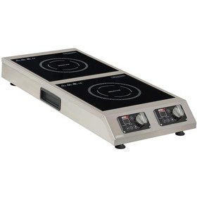 Resim Cam Yüzeyli Dikey İndüksiyon Ocak, 2x3500 W, Elektrikli 