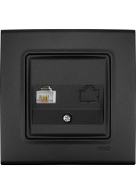 Resim Viko Linnera Life Gece Siyahı Tekli Data Cat 6 İnternet Prizi Çer 