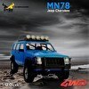 Resim MN Model MN78 1/12 Jeep Cherokee 4x4 RC Model Crawler Offroad Truck RTR Mavi Uzaktan Kumandalı Araba - Dahili Işık Seti 